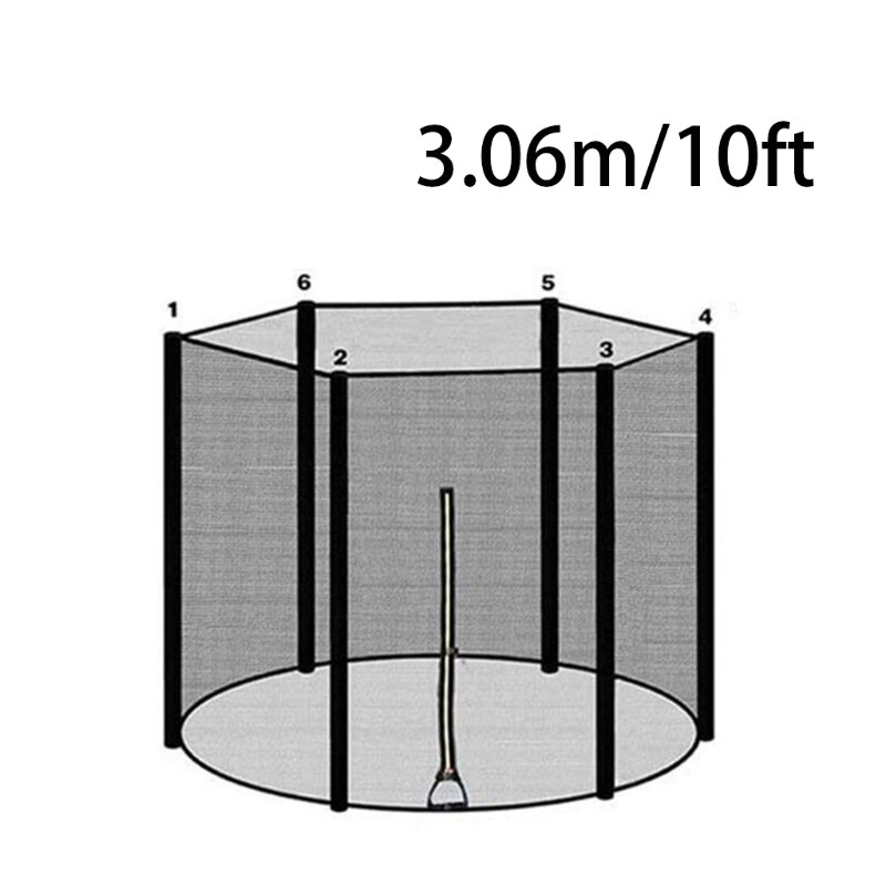 Vervanging Trampoline Vangnet Behuizing Surround Netting Ademend Mesh Voor 6ft 8ft 10ft 12ft 14ft 16ft Kids Bounce: A