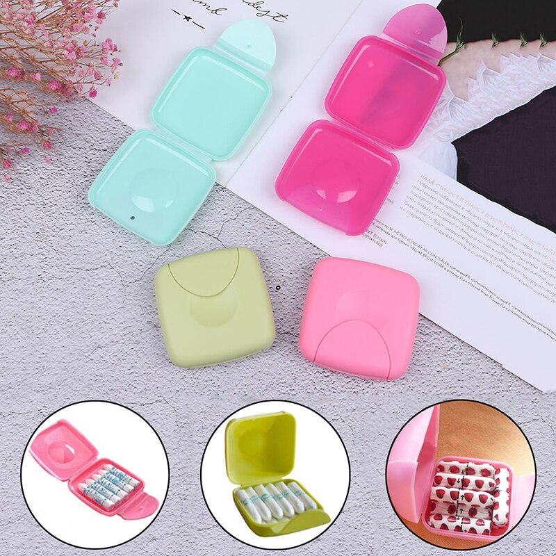 1PCS Portable Tampon Box Women Sanitary Napkin Tampons Storage Box Holder Container Travel Outdoor Case