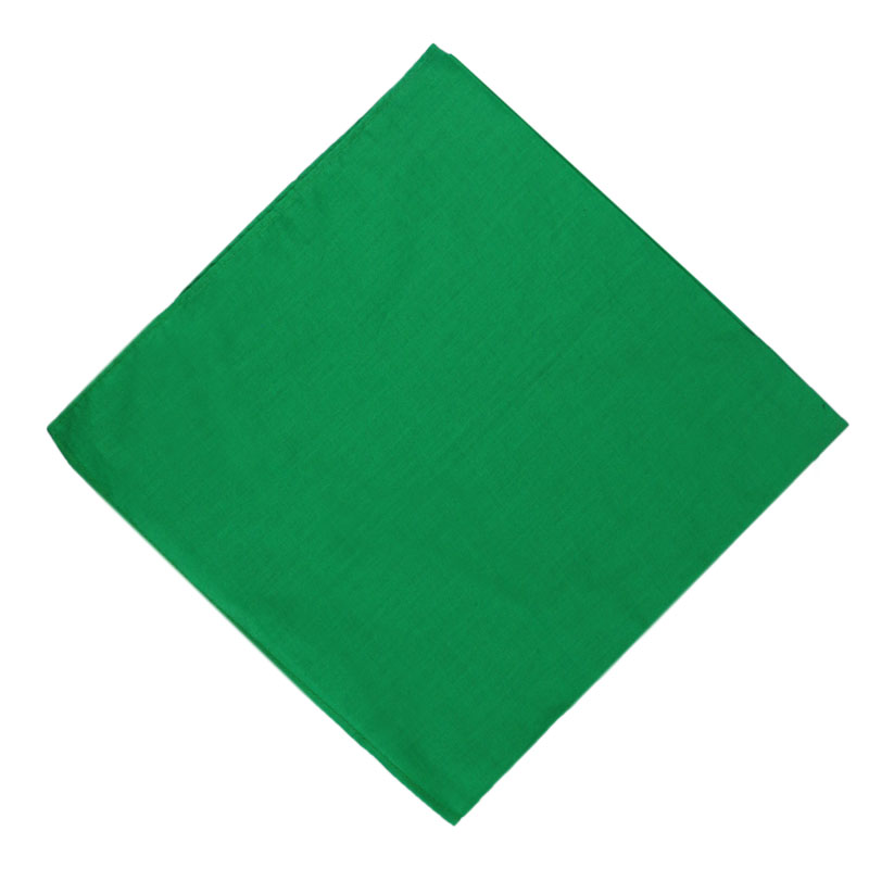 100% Cotton Soild Plain Black White Navy Blue Red Color Bandanas For WomensMens Multi Colour Style Wristband: Green