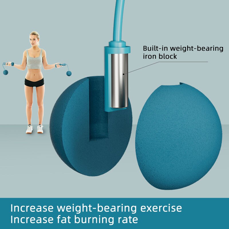 Köysi hyppynaru ropeless pvc hyppynaru johdoton hyppyköysi lapsille aikuisille kannettavat kuntolaitteet kuntosali fitness 270g 390g
