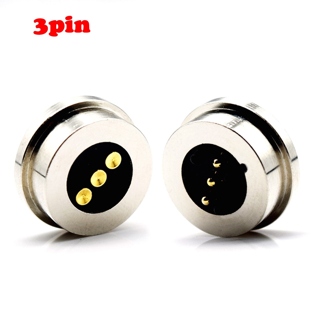 Connecteurs Pogo magnétiques à ressort, 1 paire, 3 broches, pas de 13.5mm, trou traversant, mâle femelle 2A 5V DC, sonde de Charge d&#39;alimentation