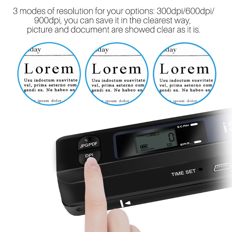 Wireless Digital Scanner All in One JPG/PDF Format Uploads Images to PC A4 Document Scanner Handheld Scanner Quickly