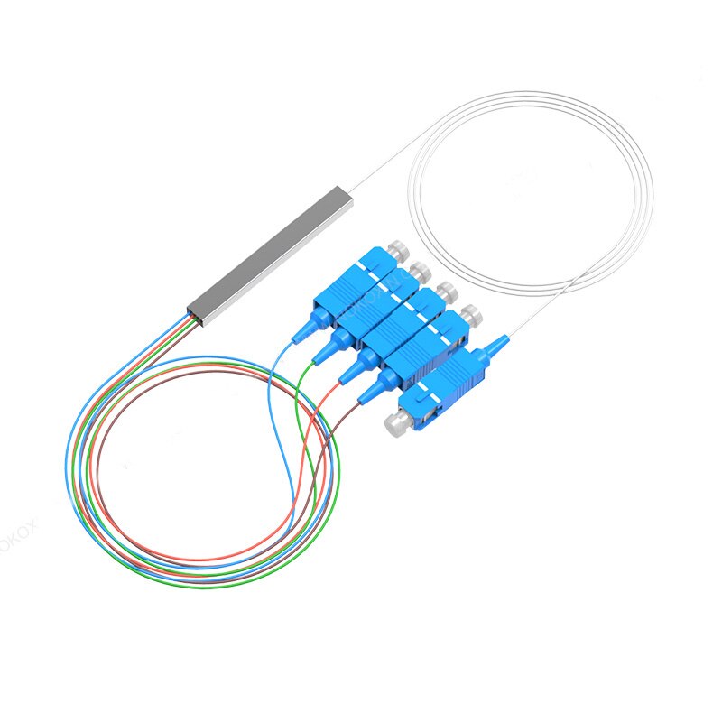 SC UPC Single Mode Fiber Optical FTTH 0.9mm Mini PLC Splitter 1X2 1x4 1X8 16 1X32 SC UPC Single Mode Fiber Optical PLC Splitter