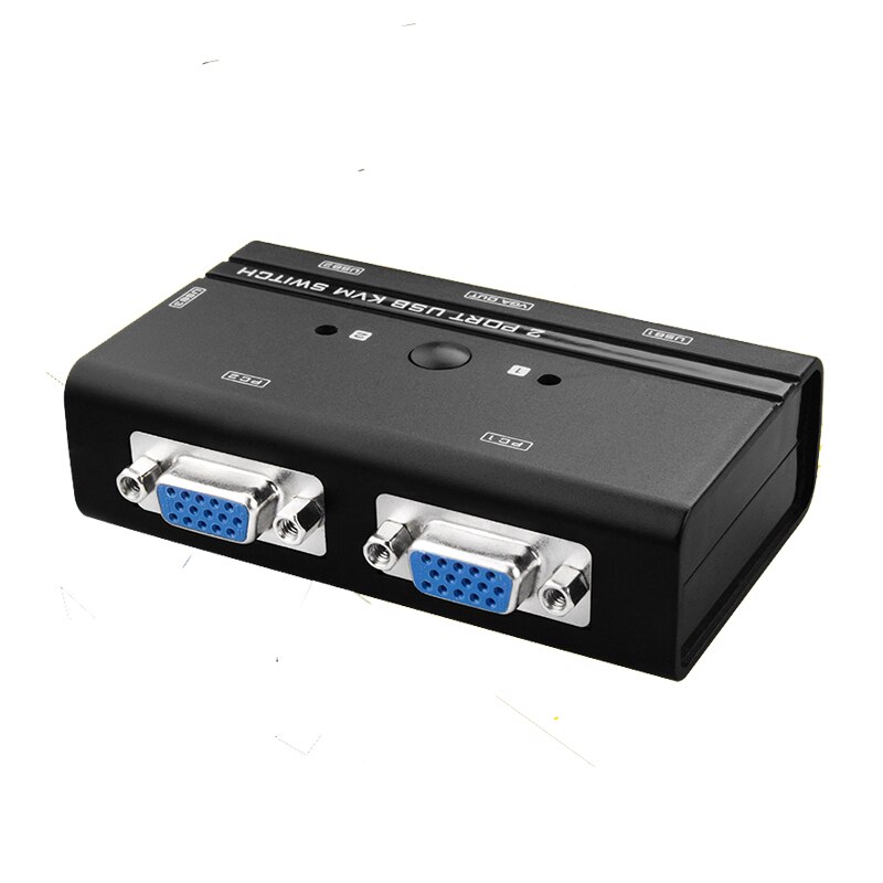VGA Switch KVM Switch Control 2 PC Hosts by 1 Set of USB Keyboard Mouse and VGA Monitor Multi PC Manage Original Cable