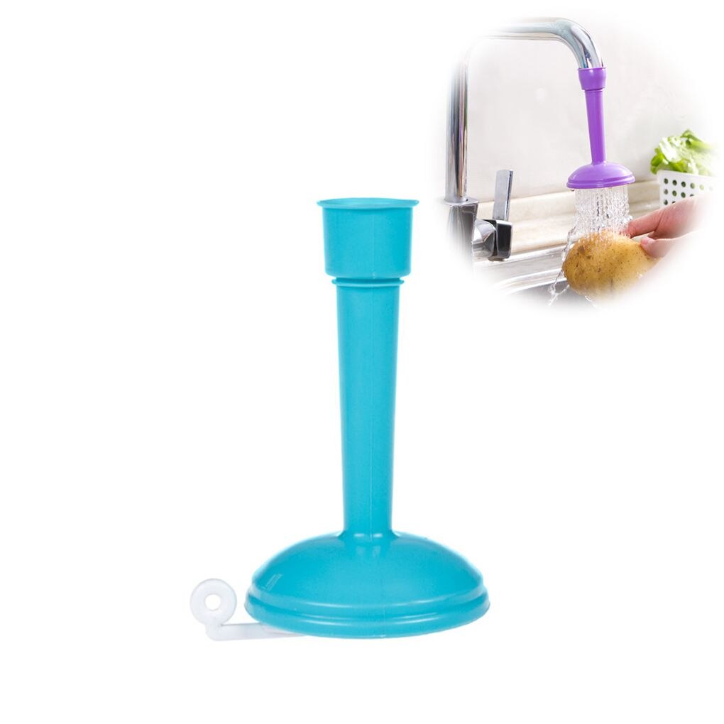 Kitchen Faucet Sprayer Water Saving Tap Faucet Shower Head Adjustable Valve Water Spout Splash Regulator: blue short