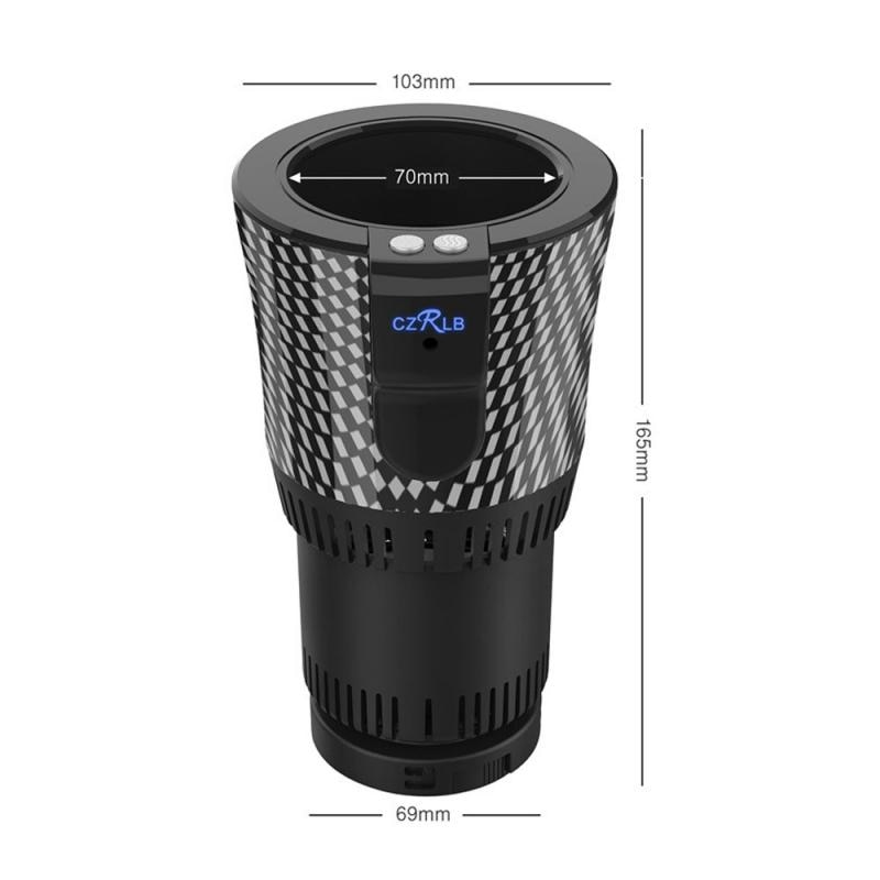 Taza de enfriamiento de calefacción para coche de 12V para la oficina, Enfriador de coche, soporte para tazas y copas inteligentes, vaso para enfriar bebidas, lata