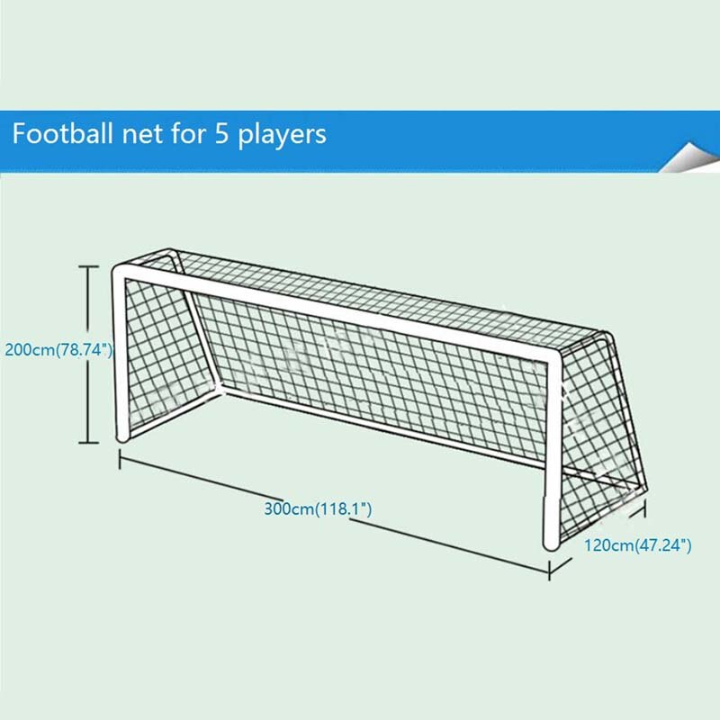 Fuld størrelse fodboldnet til fodboldmål efter junior sportstræning 1.8m x 1.2m 3m x 2m fodboldnet fodboldnet