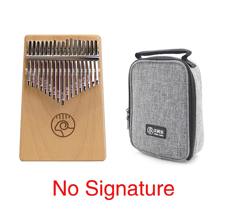 April Yang 17 Keys Acoustic Solid Body Kalimba: No Signature Version