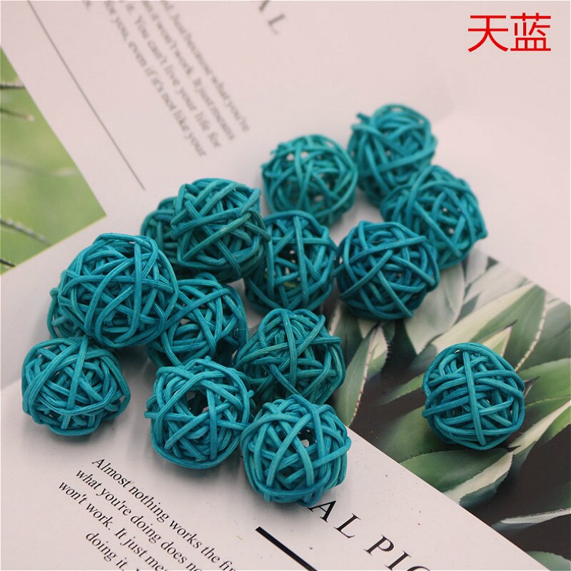 1Stck/3cm Himmel Blau Ball Dekorative Einsätze & Wind Spinner Hof Pflanzer Bunte Einsätze drinnen und draussen Dekor