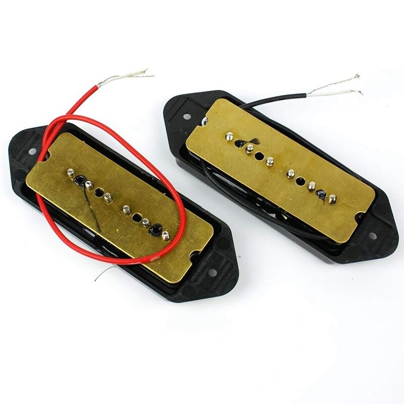 Juego de 2 pastillas de guitarra P90 estilo oreja de perro negro DP90-BK accesorios de guitarra