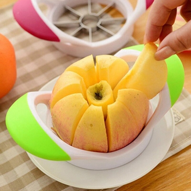 Cozinha apple slicer corer cortador de pêra fruit divisor ferramenta conforto alça para cozinha apple descascador transporte rápido