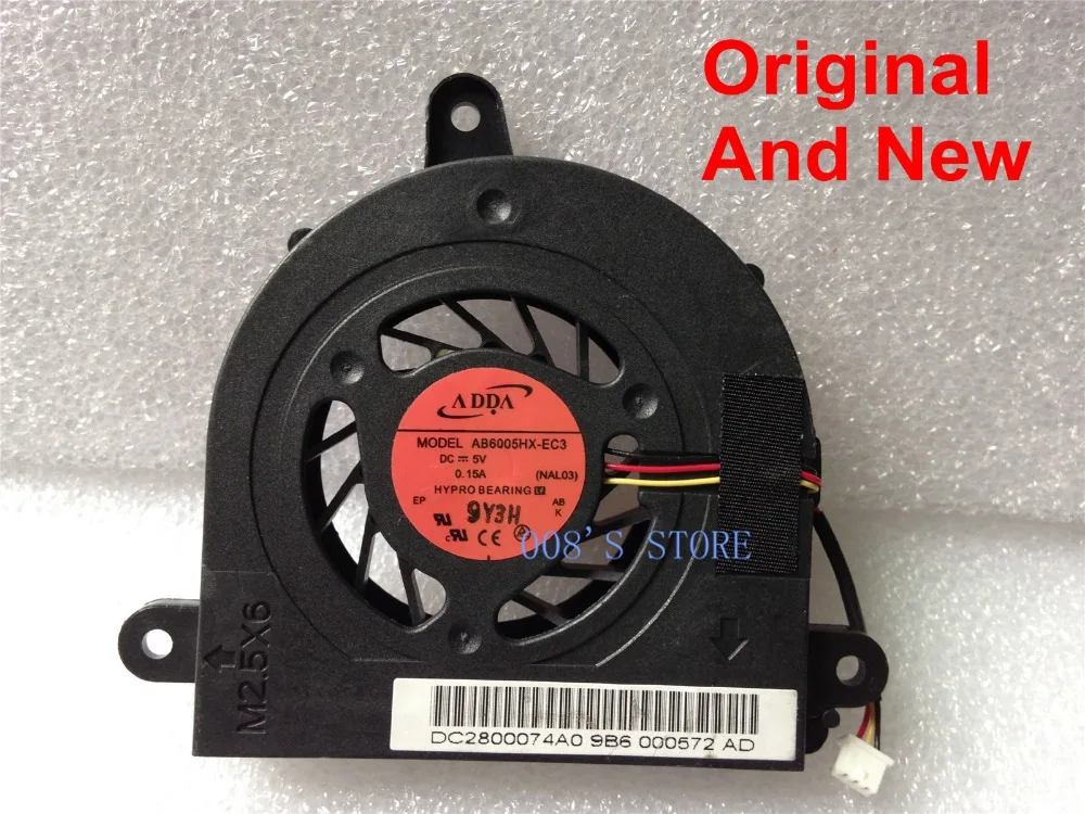 Nowy wentylator chłodzący procesor do ACER Aspire 5534 5538 5538G Ventola AB6005HX-EC3 NAL03 DC 5V 0.15A 3-pinowy radiator chłodzący