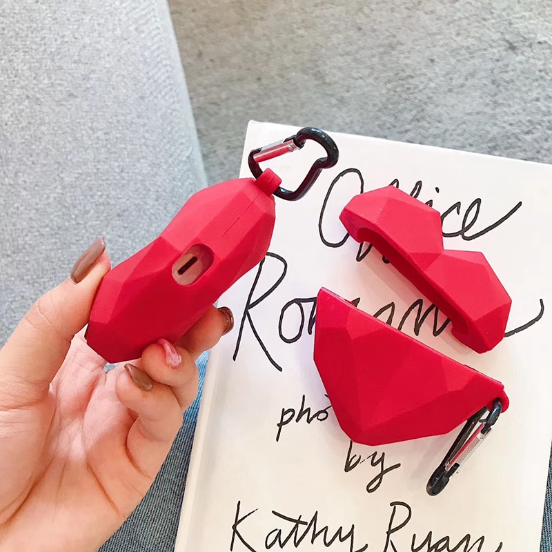 Hartvormige tpu draadloze bluetooth-koptelefoon beschermhoes voor airpods pro-hoesje voor airpods pro-hoesje met metalen haak