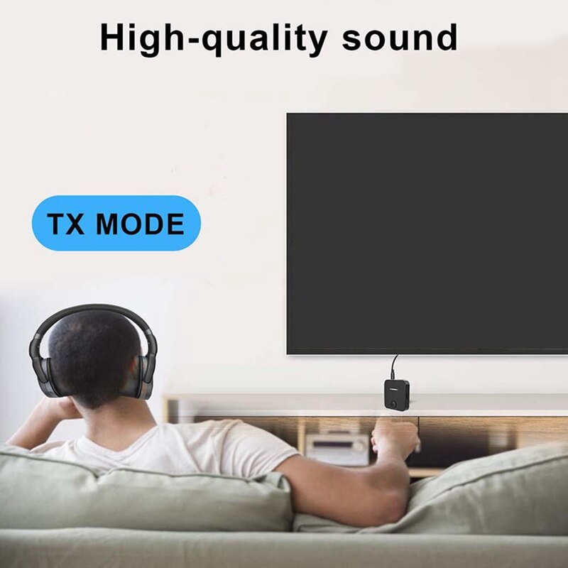 Bluetooth 5.0 Transmitter Receiver AUX 3.5Mm Jack RCA Stereo USB Dongle Wireless Audio Adapter with Mic for Car PC TV