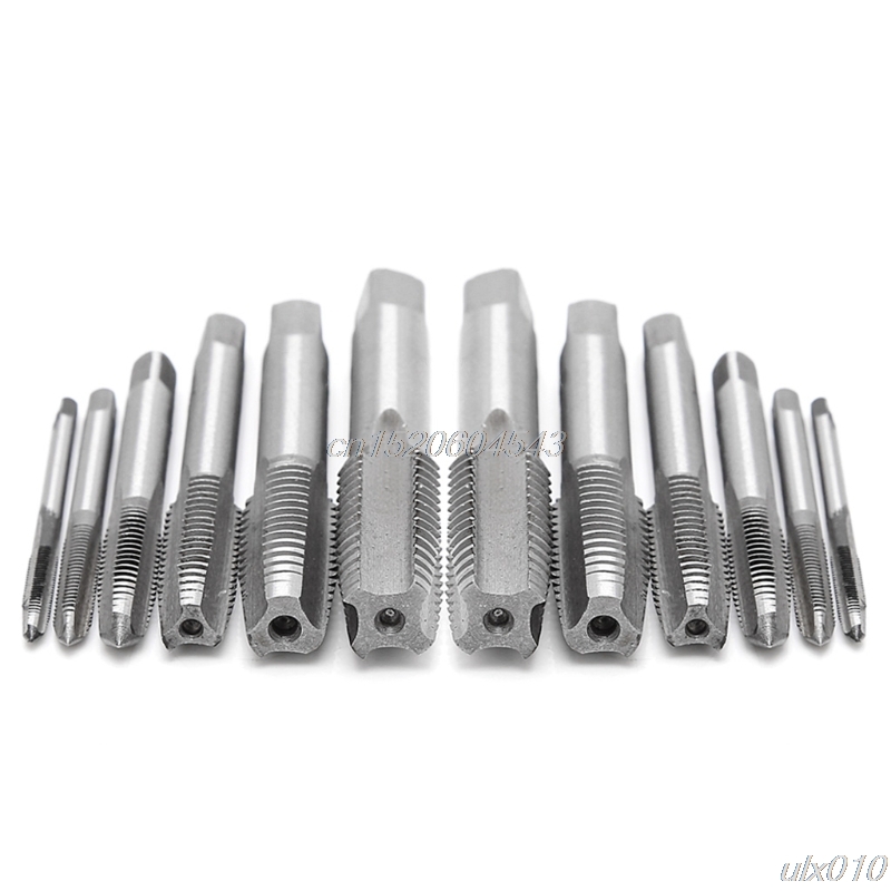 12 st gängkranar för handskruv skruvmejsel skruvmejselbit  m3/m4/m6/m8/m10/m12 kranuppsättning passar handtag diy verktygstillbehör  s08