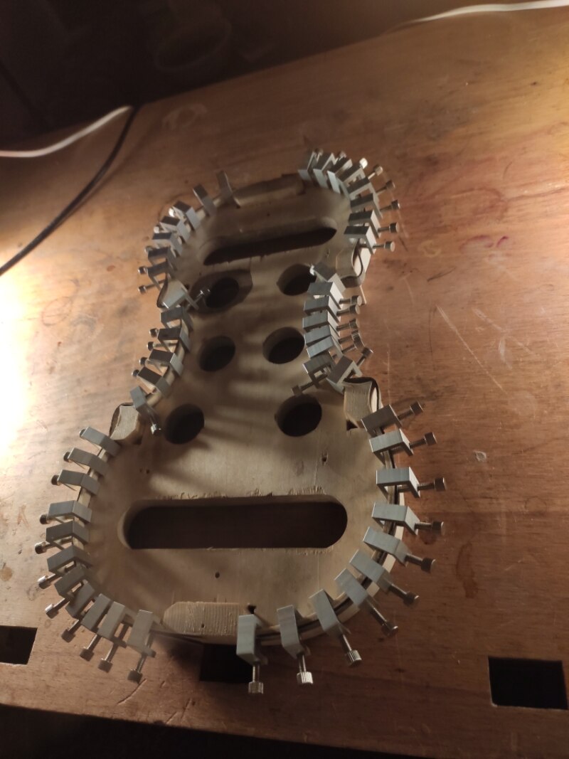 Clips de revestimiento para violín, abrazaderas laterales, material de aleación de aluminio, herramientas para hacer violín, 50 Uds.