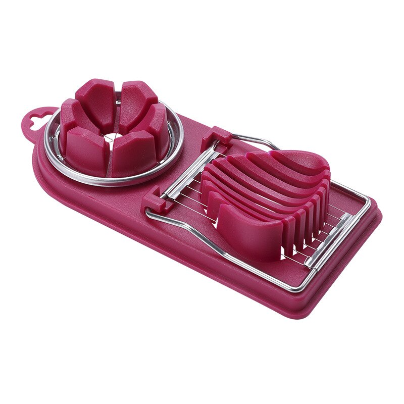 Multifunctionele Ei Cutter Ei Snijmachines Divider Fancy Split Ei Cut Kitchen Tools Gadgets Keuken Ei Snijmachines Keuken Accessoires: Rood