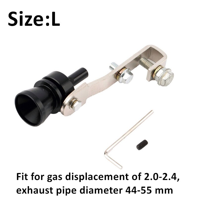 Turbo Sound Car Turbo Whistle Muffler Car Exhaust Sound Booster Turbo Simulator Auto Tuning Accessories Nozzles For Muffler: CA380-B-L