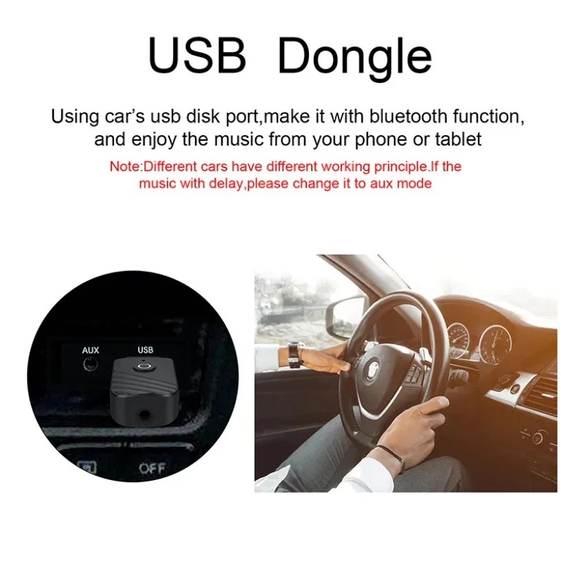 MnnWuu-USB 3 em 1 adaptador Bluetooth 5.0, receptor de áudio, transmissor, 3,5mm AUX, estéreo, TV, PC, computador, acessórios do carro