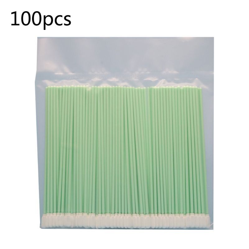 100Pcs Microfiber Tip Cleaning Swabs Stick Dust-Free Tool for Inkjet Printer