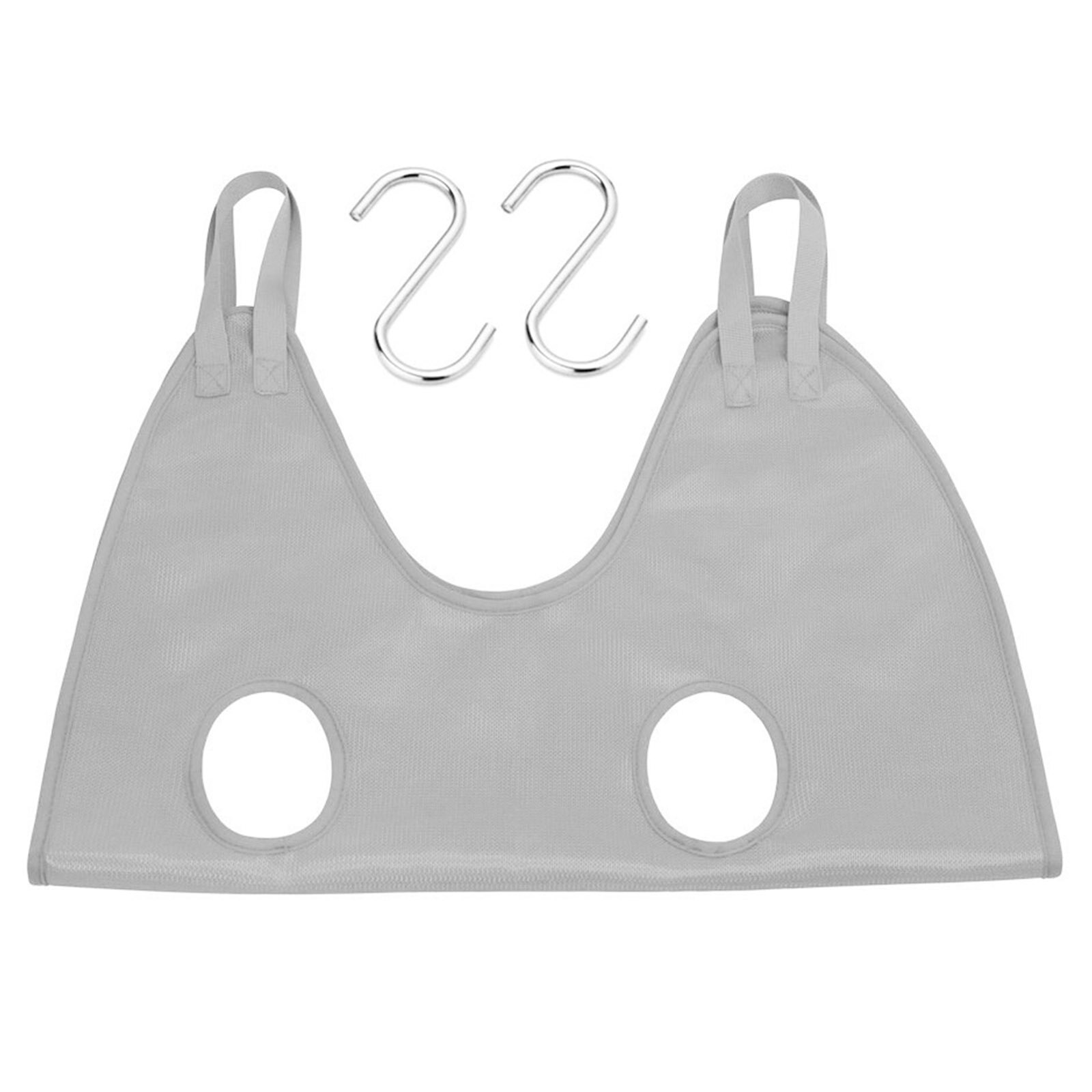 Dog Cat Hammock Helper Soft Flannel Pet Grooming Hammocks Restraint Bag Harness for Nail Clip Trimming Bathing with 2 Hook: grey / S