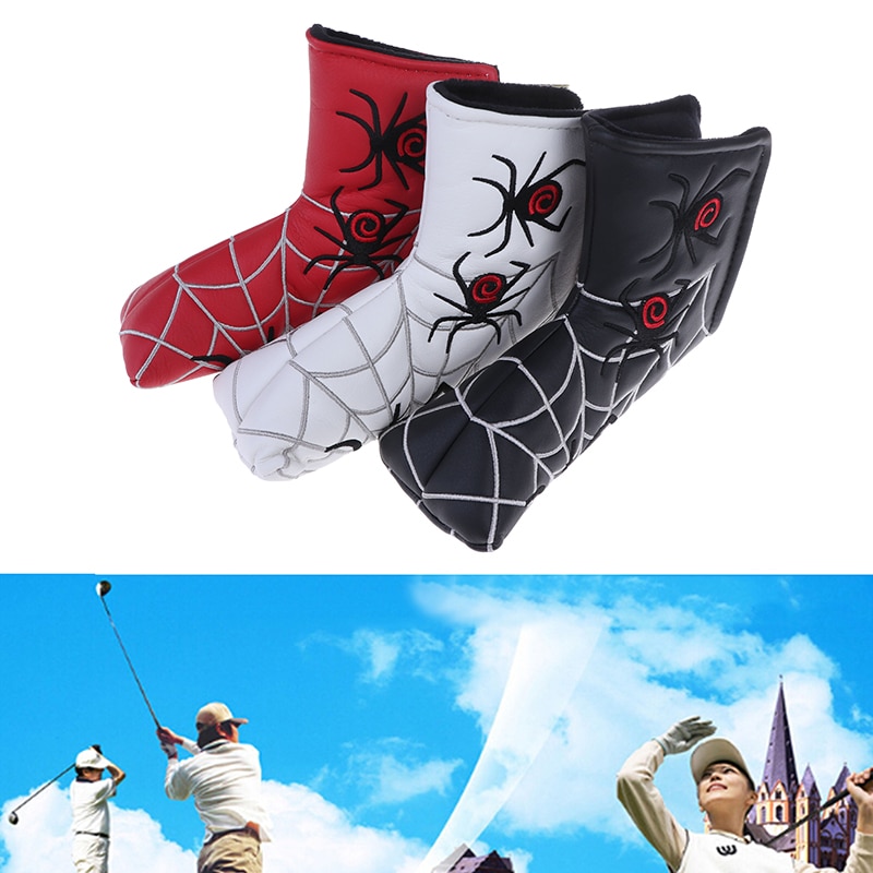 Putter Cover Headcover Voor Blade Golf Putter Golf Driver Head Cover Spider Silver Web Hoofd Stofdicht Covers