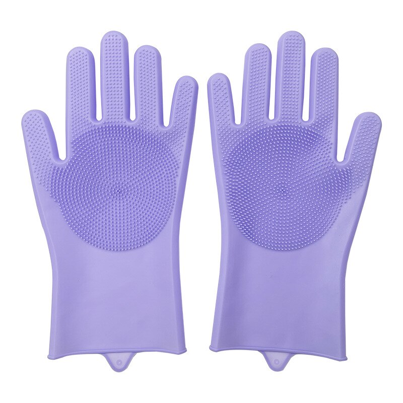 Hund Handschuh Pinsel Hund Massage Dusche Handschuhe Haustier Haar Entferner Hundesalon Handschuh für Hunde Reinigung Pinsel Hunde Baden Dusche handschuhe: Lila
