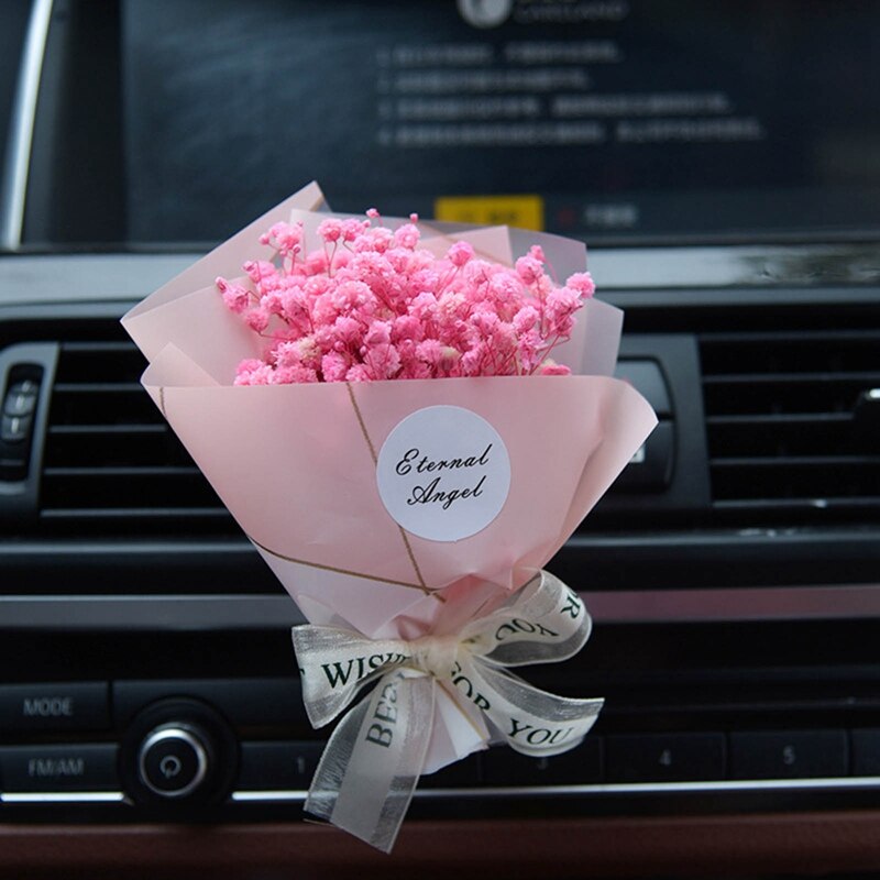 Car Air Freshener Gypsophila Dry Flower Bouquet For Car Air Vent Clip Fragrance Clip Auto Accessories Interior Perfume: PK