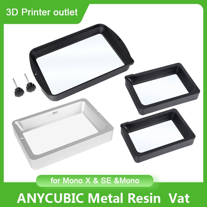 ANYCUBIC Metal Resin Tanks Vats Resin Vat for Photon Mono X &amp; MONO SE &amp; Mono 3D Printer