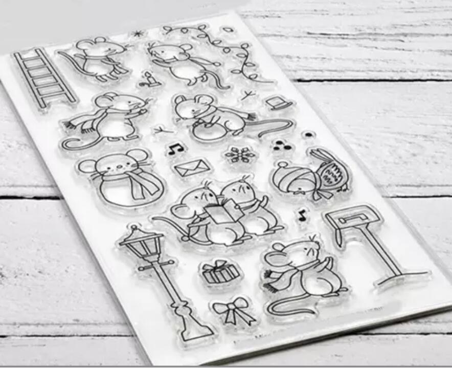 Små djur genomskinlig klar silikonstämpel/sigill för gör-det-själv scrapbooking/fotoalbum dekorativ klar stämpel  a5014: 6 11 x 20cm