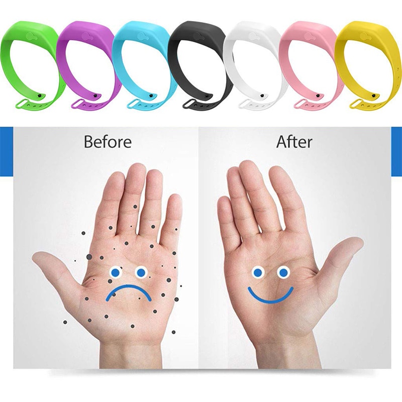 Dispensador de Gel hidroalcohólico, pulsera, desinfectante de manos recargable, pulsera, desinfectante para niños, reloj hidrocólico antibacteriano