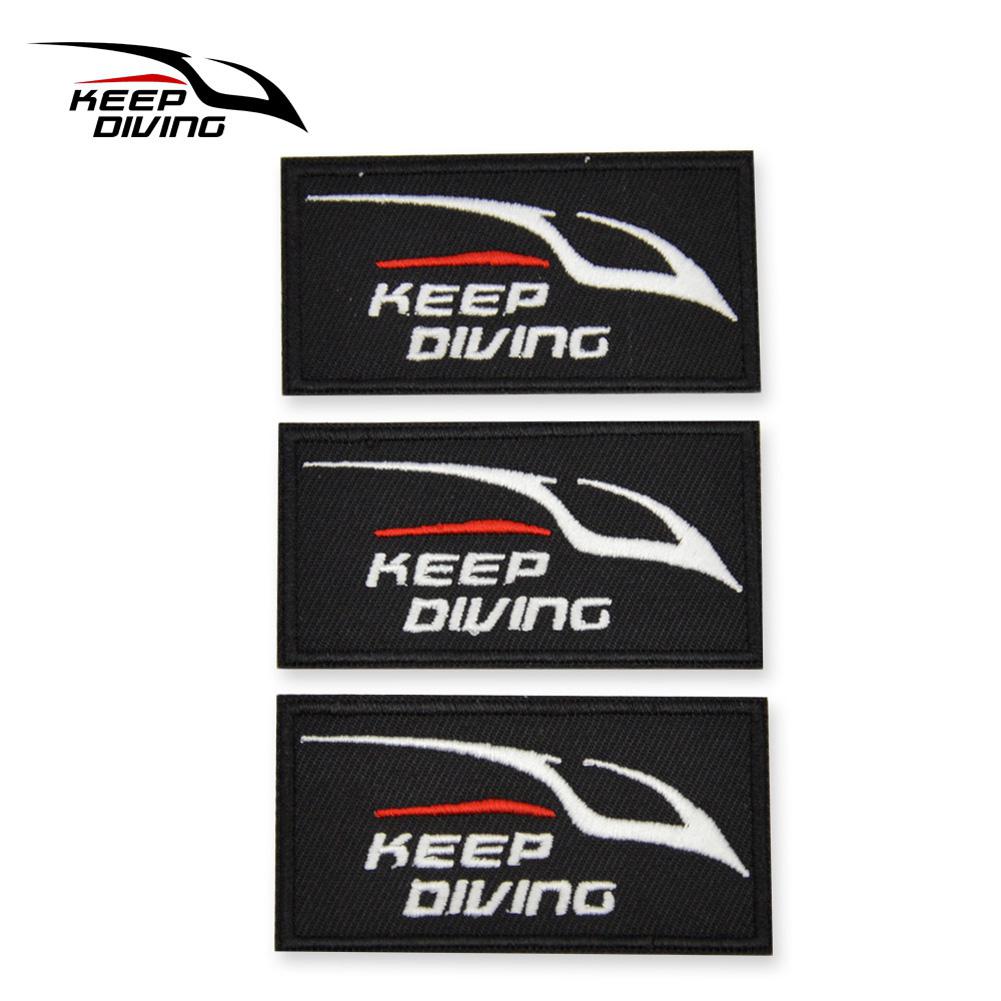 3pcs Diving Patch On Embroidered Embroidery Vest Bag Cap Patches for Snorkeling Swimming: black