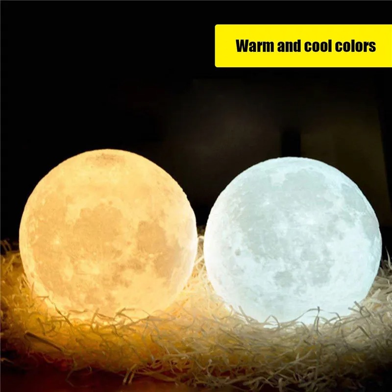luz de luna atmósfera romántica decoración de la habitación luz suave cálida acompañar la lámpara de noche de cumpleaños pila de botón