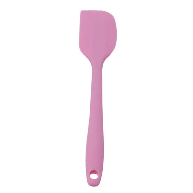  Heat Resistant Integrate Handle Silicone Spoon Scraper Kitchen Utensil Turners Spatula Pan Spatula Cake Kitchen Cooking Tool: Pink B