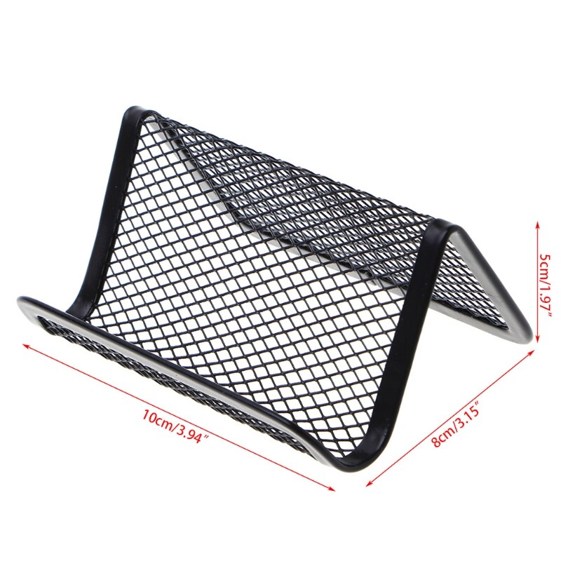 Metal Mesh Business Card Holder Stand For Desk Office Business Card Holder Collection