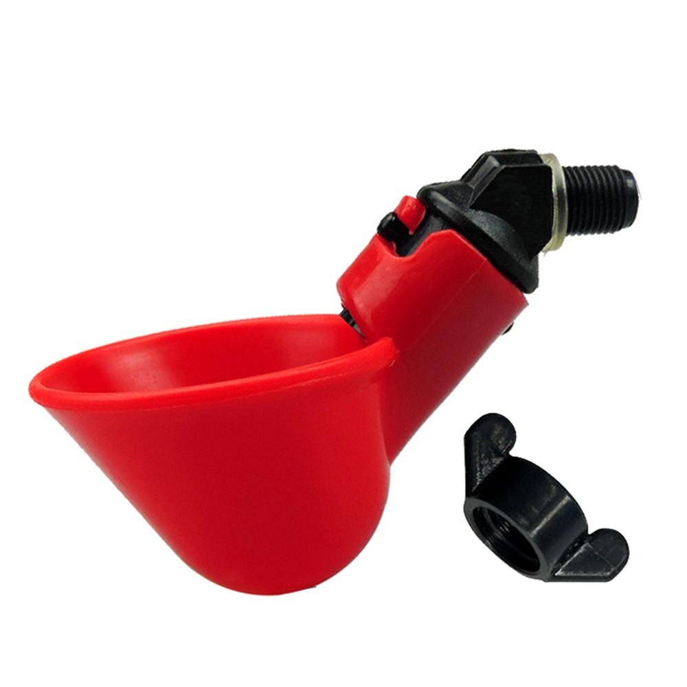 5 Pcs Chicken Hanging Cup Drinking Fountains Birds Water Bowl Drinker Cups for Backyard Chicken Flock Automatic Poultry Watering: Red
