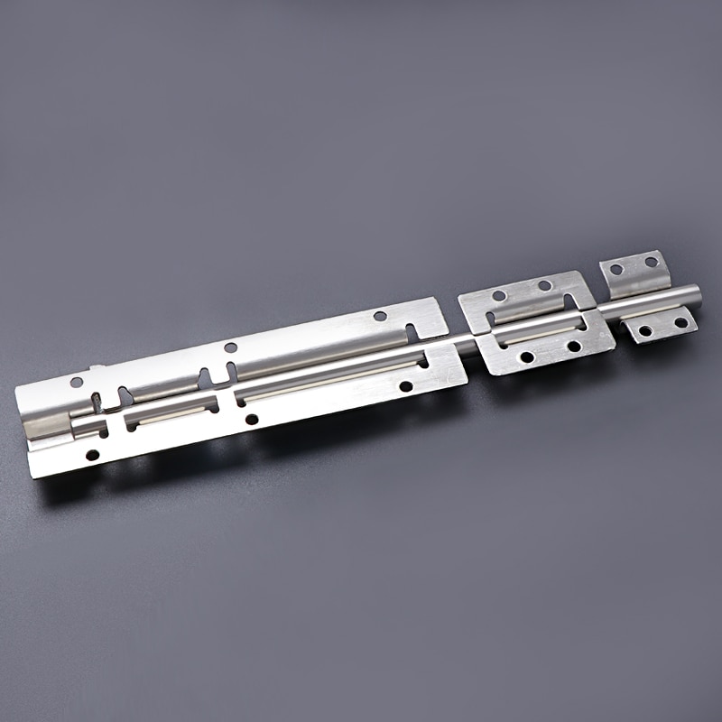 1Pc 2/3/4/5/6/8/10/12 Inch Long Silver Stainless Steel Door Latch Sliding Lock Barrel Bolt Latch Hasp Stapler Gate Safety Lock