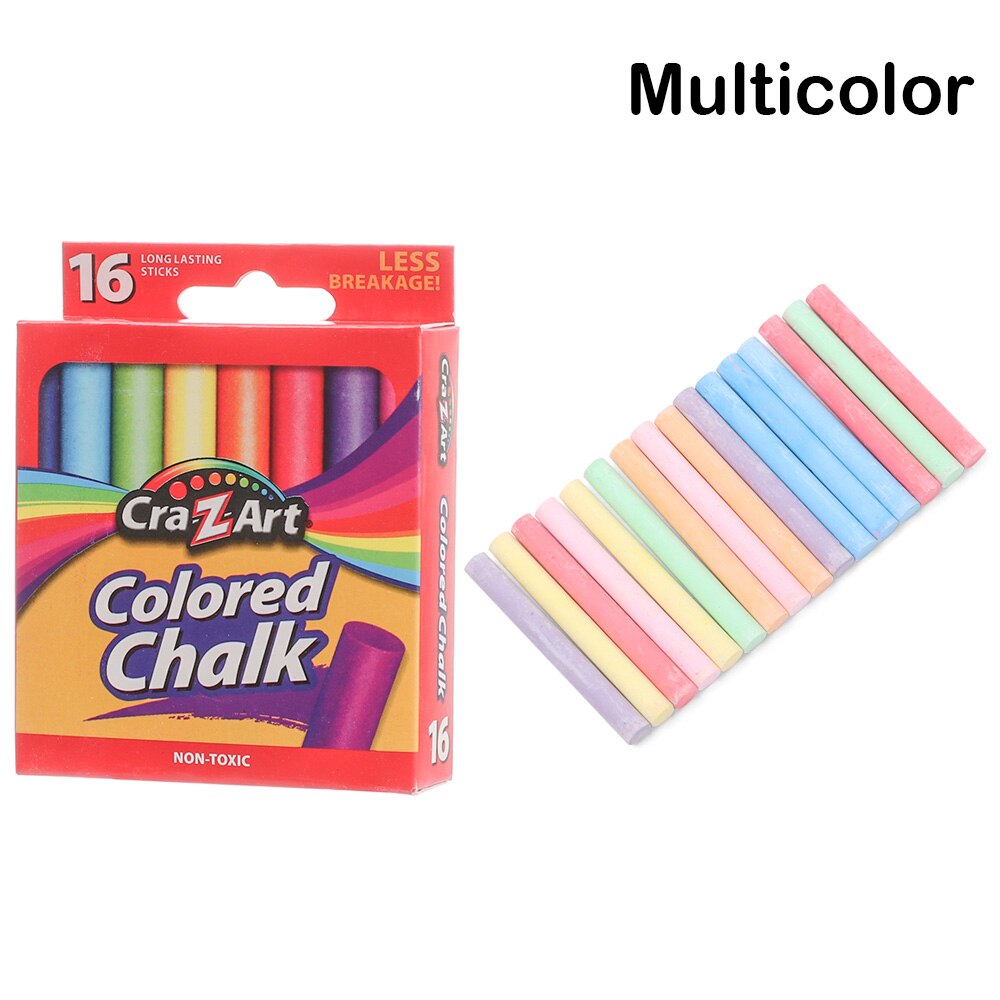 1/2 caixas de cores misturadas giz crianças desenho graffiti quadro negro estacionário escola suprimentos solúvel em água poeira-livre giz marcador caneta: 16pcs-1box colored