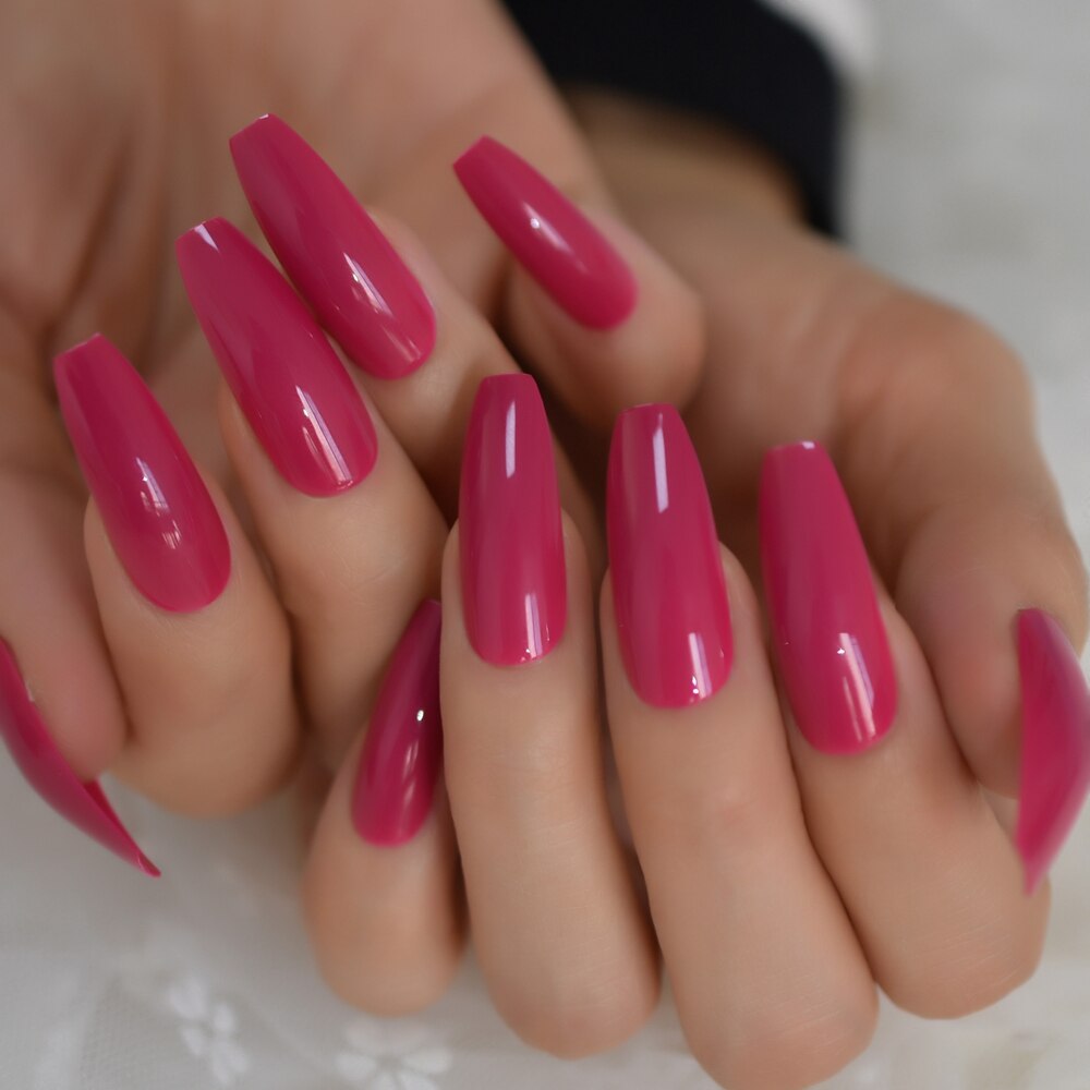 Black Glitter Shimmer False Nails Extra Long Pointed Ladies Faux Ongles Party Beautiful Decorated 24: L5547