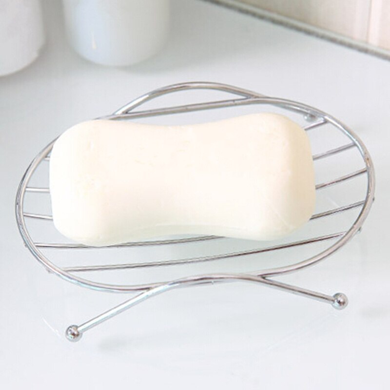 Magic Stainless Steel Soap Dishes Bathroom Hotel Single Layer Soap Holder Drainer Portable Storage Stand Container