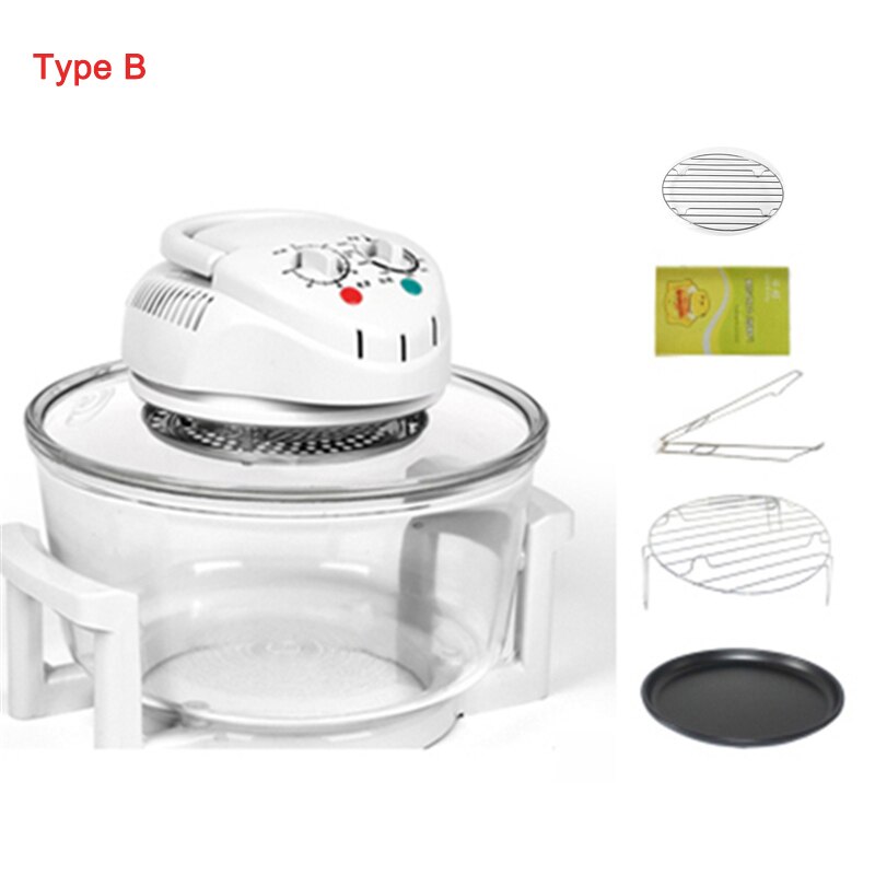Air Fryer 12L Visual Grilled Chicken Wings French Fries Sweet Potatoes Smoke-free Convection Oven Electric Fryer: B