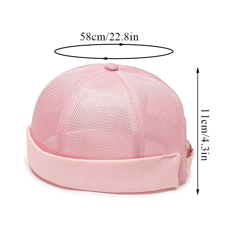 Quick Dry Brimless Hat Lightweight Daily Beanie Mesh Beanie Docker Cap Sailor Rolled Cuff Harbour Hat Casual Skullcap
