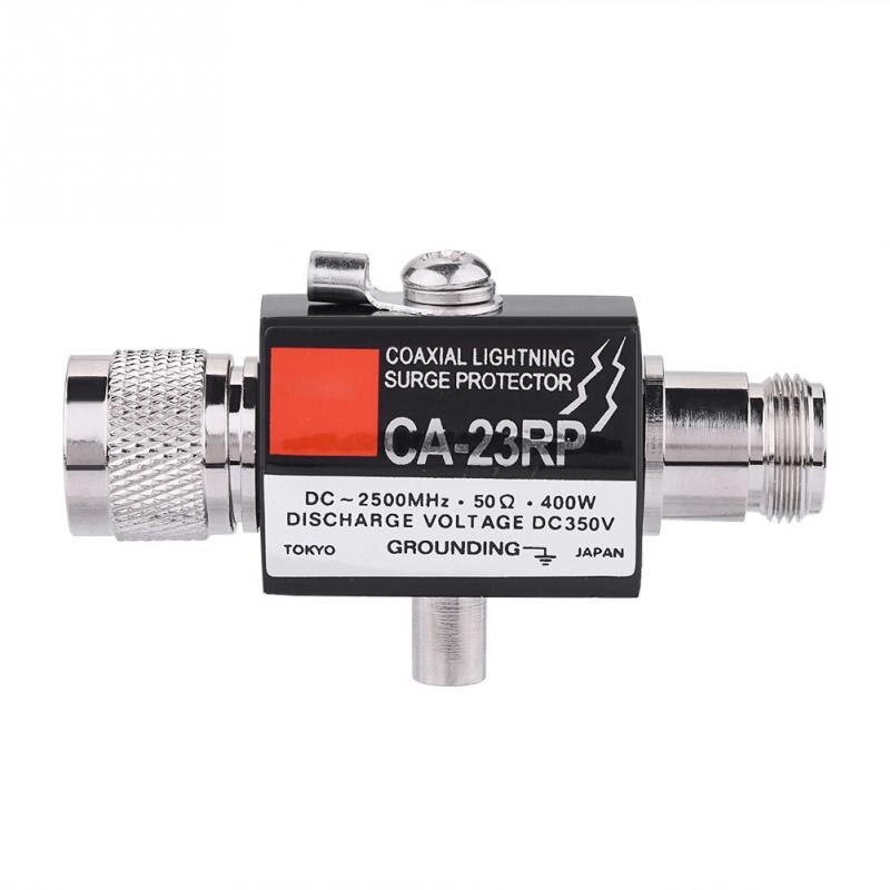 Lightning Arrestor N Male Plug To N Female Coaxial 0-2.5GHZ 400W CA-23RP 50ohm DC-2500MHz N Connector Protector Arrester