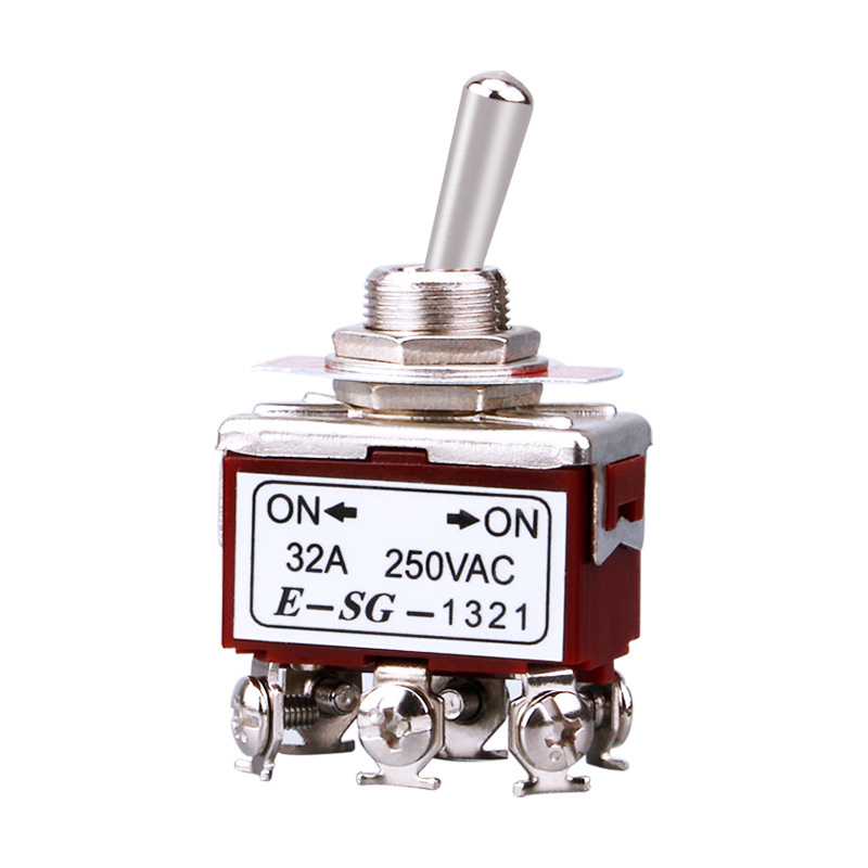 Toggle rocker toggle switch copper screw foot two 3 2/3 gear 6 foot E-SG1021/1121/1122/1221/1321 toggle switch 1322 15A 250V380V