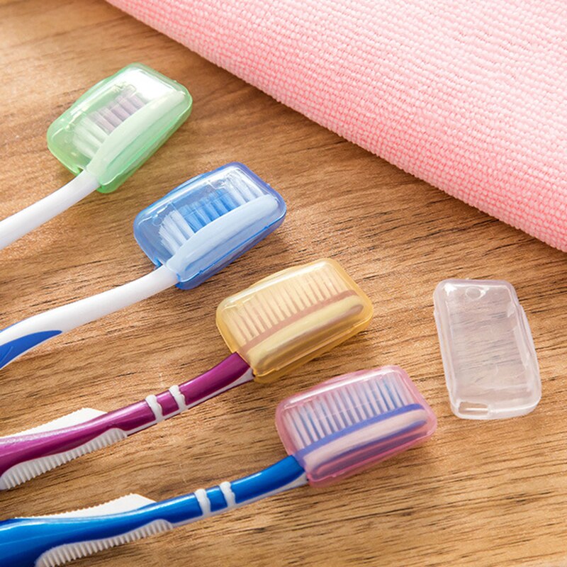 5pcs Travel Outdoor Toothbrush Head Cover Multicolor Toothbrush Head Protection Cover Household Bathroom PP Toothbrush Cover