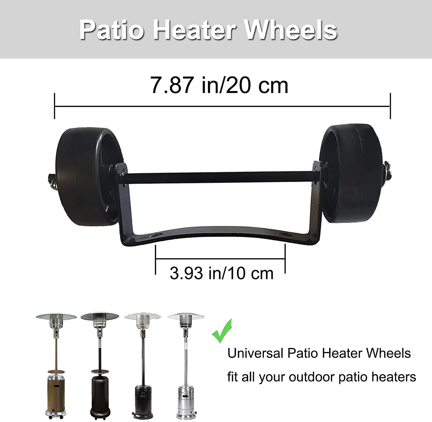 Universal- Terrasse Heizung Rad Bausatz, Propan Gas Terrasse Heizung Ersatz Räder, bewegliche Rad einstellen Terrasse Heizungen Teile für draussen