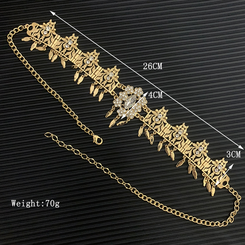Arabian Bride Crown Hair Accessories Fine Jewelry Wedding Dress Crystal Headpiece Hair Clip