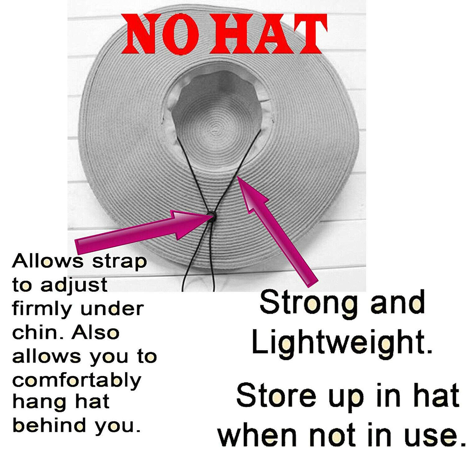 Official Chin Cord Strap with Adjustable Toggle CHIN-STRAP Hat Chinstrap for Hat