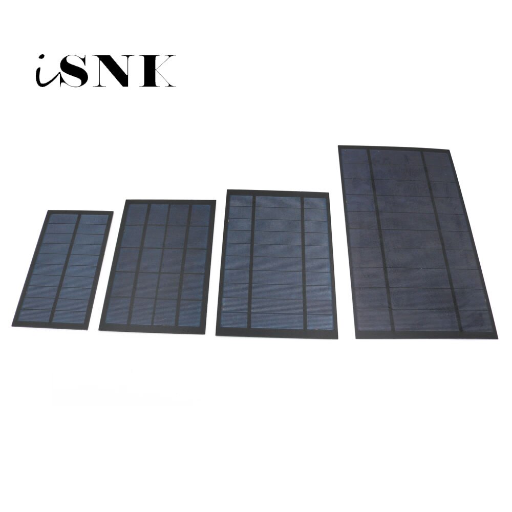 5V Solar Panel 2/3/4/5/7W Output USB Solar Cell Outdoor 18650 Battery Charger USB Female Port 5V Charge Regulators Solar Panel
