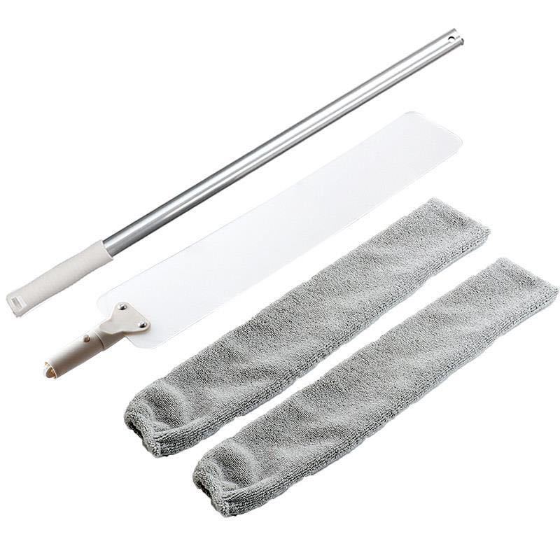3in1 Corner Cleaning Tool Nook Duster Long Handle Dust Cleaner Floor Brush Easy To Clean Sweeper Car Wash Mop Broom Microfiber: Grey